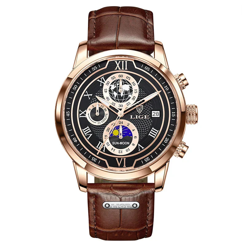 Montre Homme Étanche Chronographe Tendance à Quartz