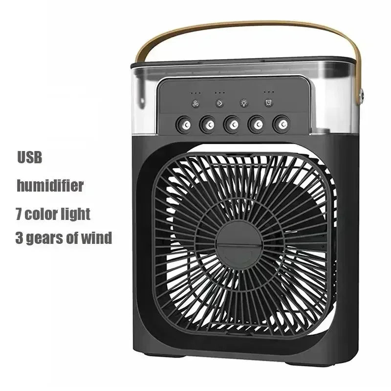 Nouveau Ventilateur Climatiseur 3 en 1, Mini Refroidisseur d'Air Domestique LED