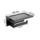Kit Acessórios Para Banheiro 5 Peças Inox Grafite Escovado
