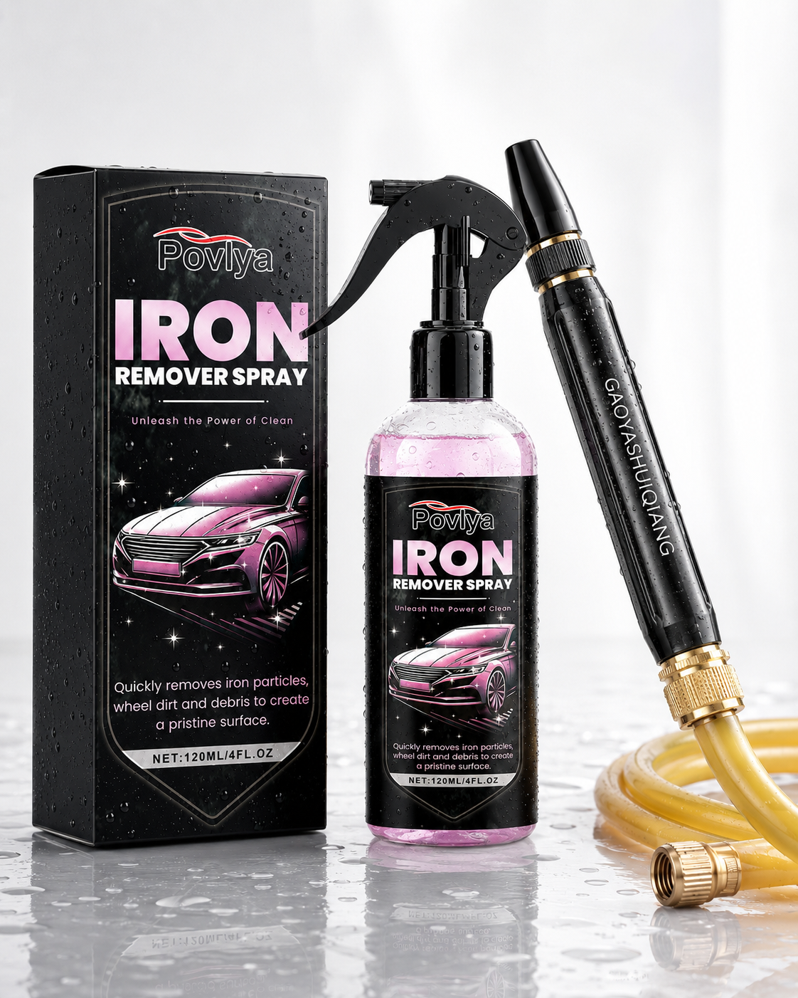 🔥2-in-1 Car Rust Removal Kit – Rust Remover Spray with High-Pressure Water Gun