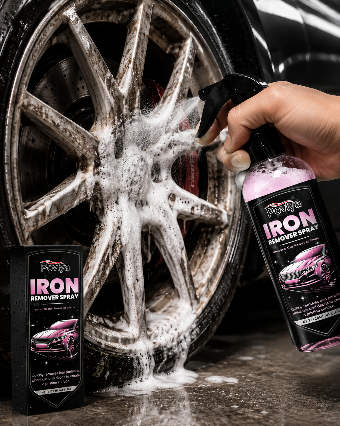 🔥2-in-1 Car Rust Removal Kit – Rust Remover Spray with High-Pressure Water Gun