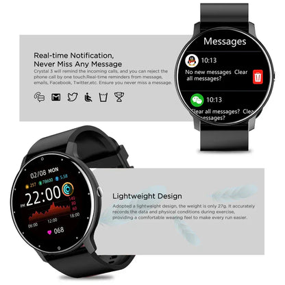 Nouvelle Montre Connectée Homme Écran Tactile Complet Sport Fitness Étanche IP67
