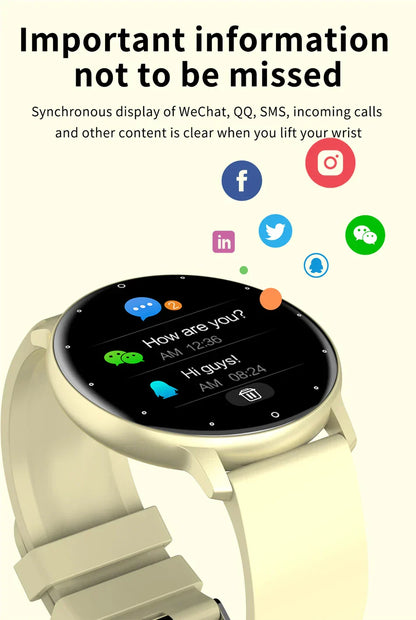 Nouvelle Montre Connectée Homme Écran Tactile Complet Sport Fitness Étanche IP67