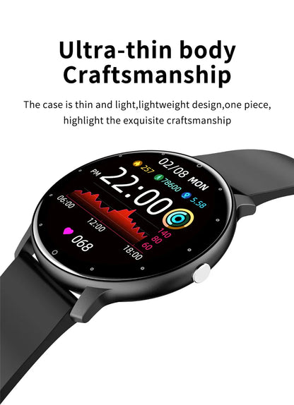 Nouvelle Montre Connectée Homme Écran Tactile Complet Sport Fitness Étanche IP67