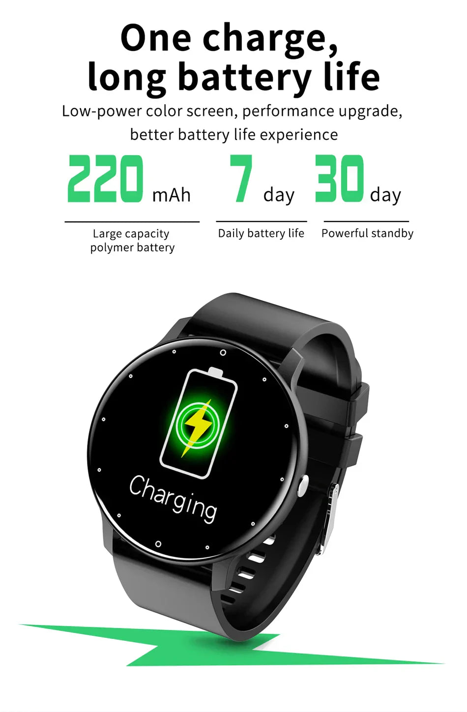 Nouvelle Montre Connectée Homme Écran Tactile Complet Sport Fitness Étanche IP67