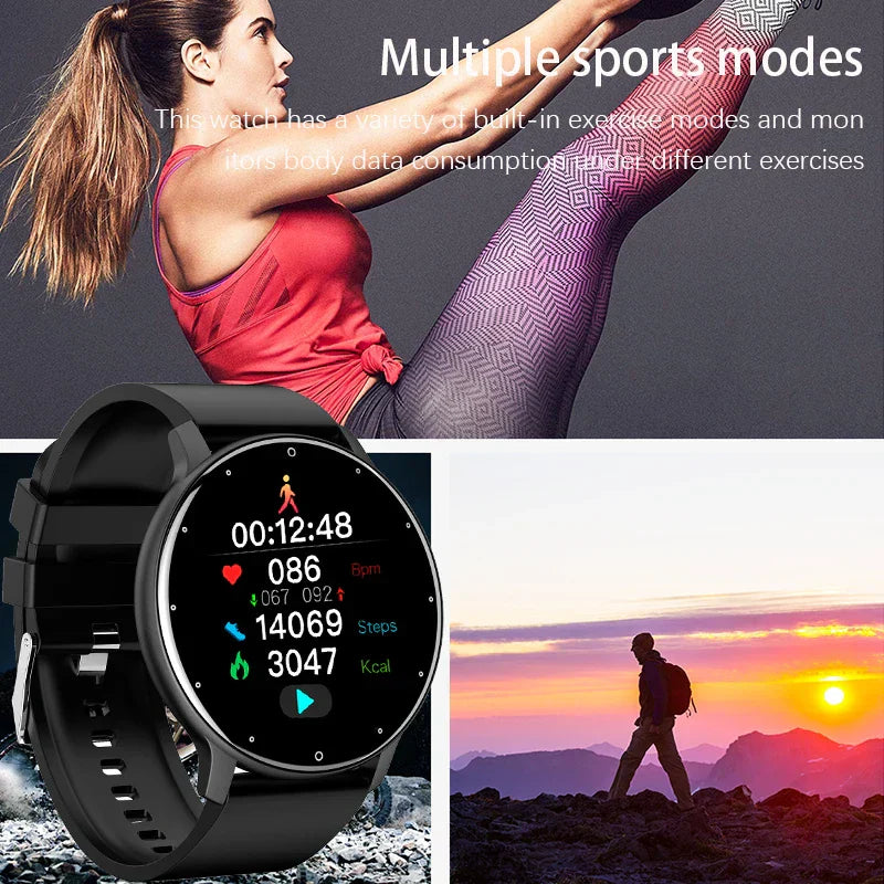 Nouvelle Montre Connectée Homme Écran Tactile Complet Sport Fitness Étanche IP67