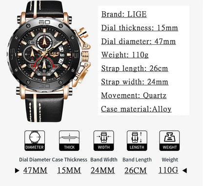 Montres Homme Grande Marque Luxe Quartz Montre Pour Homme Étanche Sport Grand