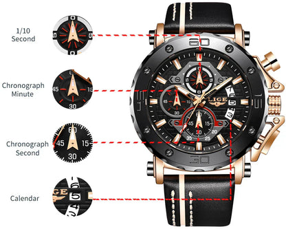 Montres Homme Grande Marque Luxe Quartz Montre Pour Homme Étanche Sport Grand