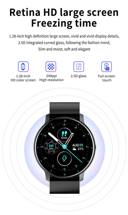 Nouvelle Montre Connectée Homme Écran Tactile Complet Sport Fitness Étanche IP67