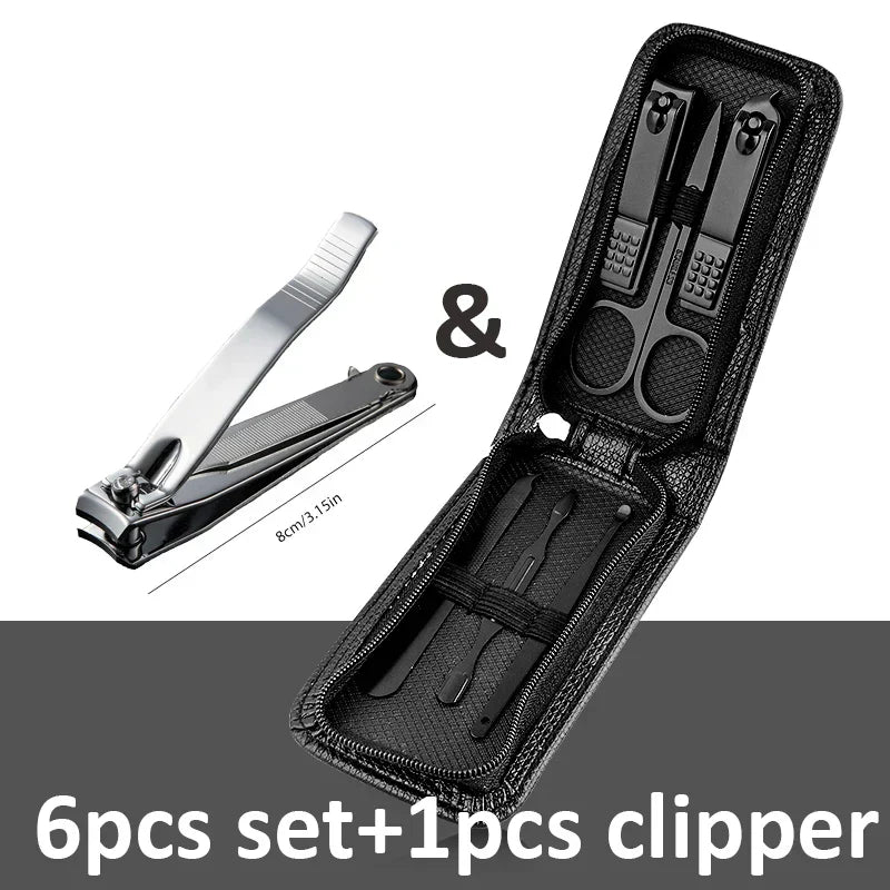 Ouriner 6-18 Pièces Kits de manucure et pédicure portables Brillants