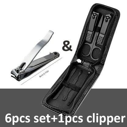 Ouriner 6-18 Pièces Kits de manucure et pédicure portables Brillants