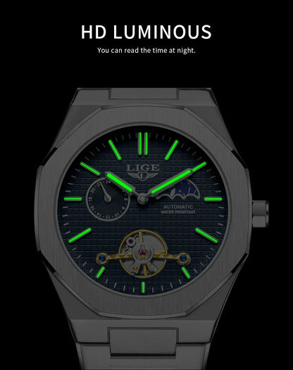 Montres Mécaniques Hommes Mode Luxe Automatique Montre Homme Étanche Lumineuse