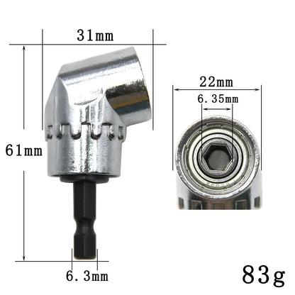 Raccord d'angle pour perceuse électrique à douille d'extension pour tournevis