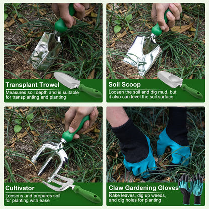 Ensemble d'outils de jardinage comprenant une cisaille de jardin à griffe