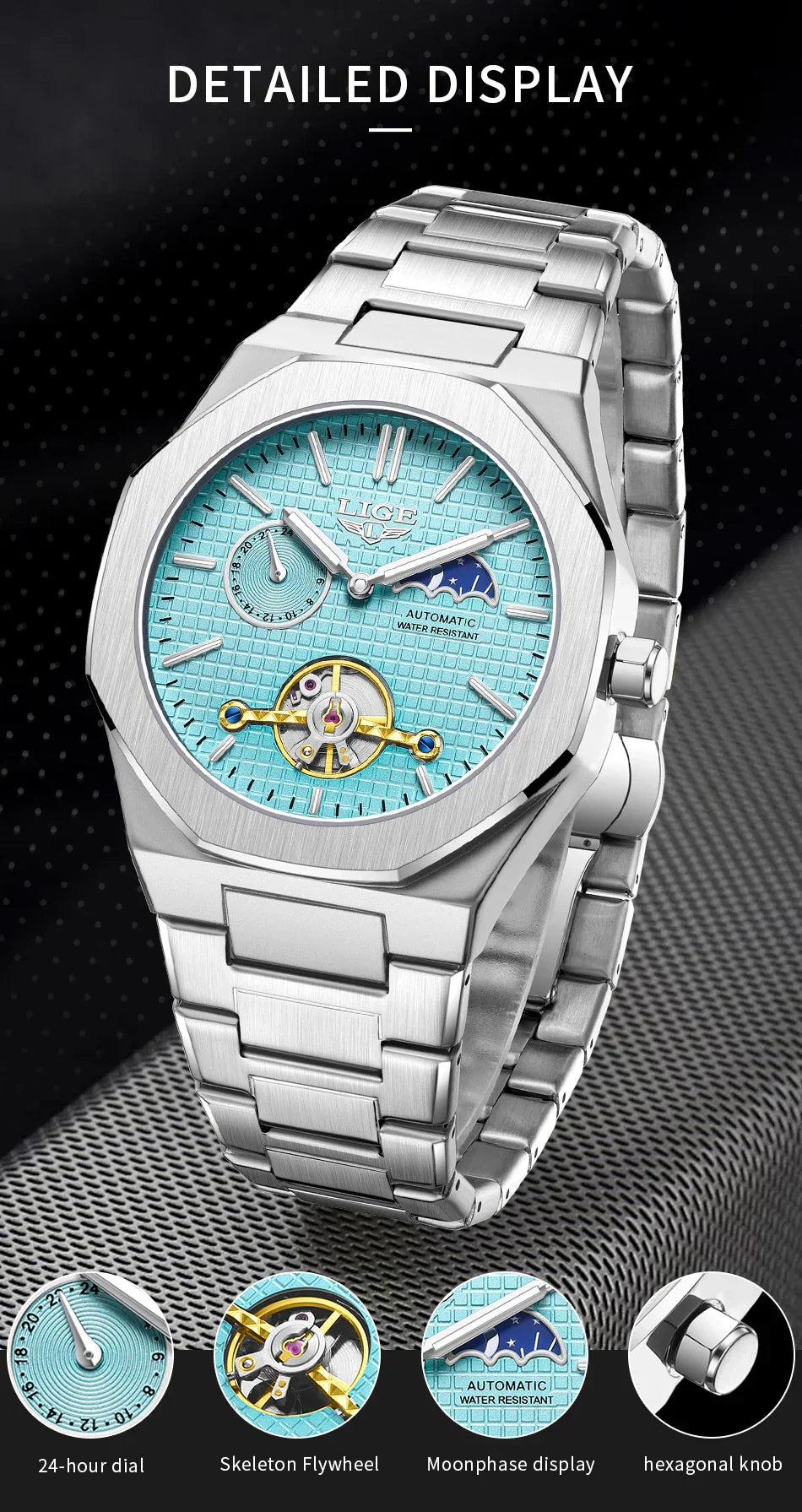Montres de Sport pour Hommes Montre Automatique de Luxe Homme