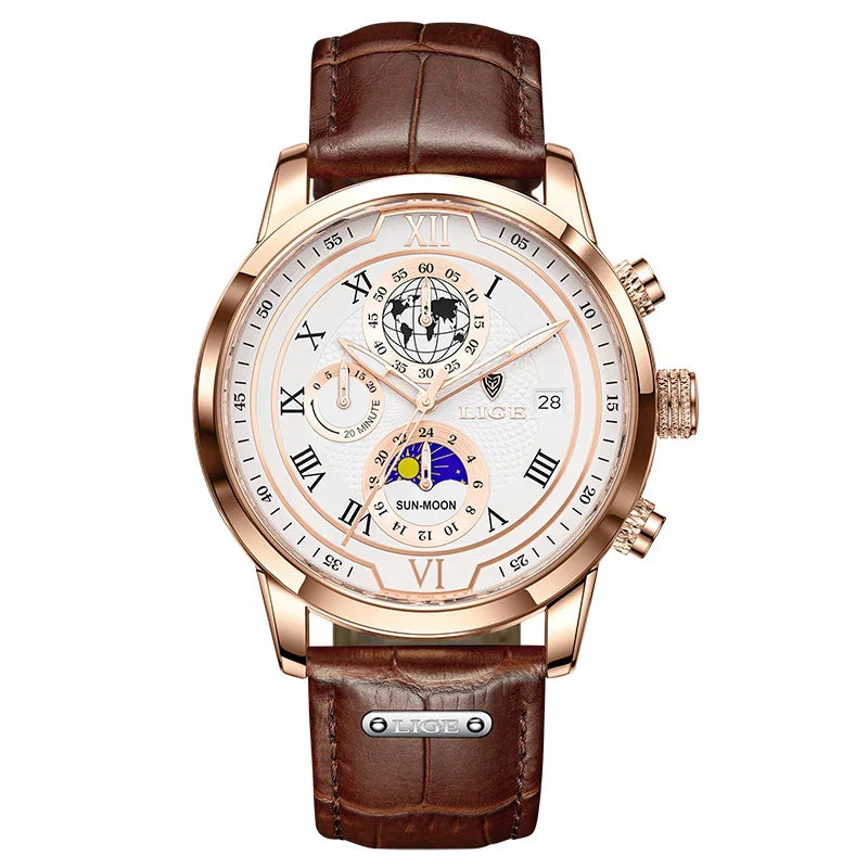 Montre Homme Étanche Chronographe Tendance à Quartz