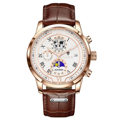 Montre Homme Étanche Chronographe Tendance à Quartz
