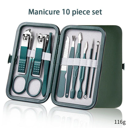 Ouriner 6-18 Pièces Kits de manucure et pédicure portables Brillants