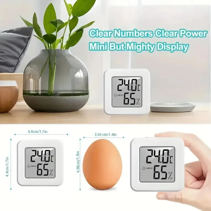 Mini-thermomètre et hygromètre d'intérieur portatif à affichage numérique électronique