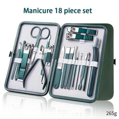Ouriner 6-18 Pièces Kits de manucure et pédicure portables Brillants