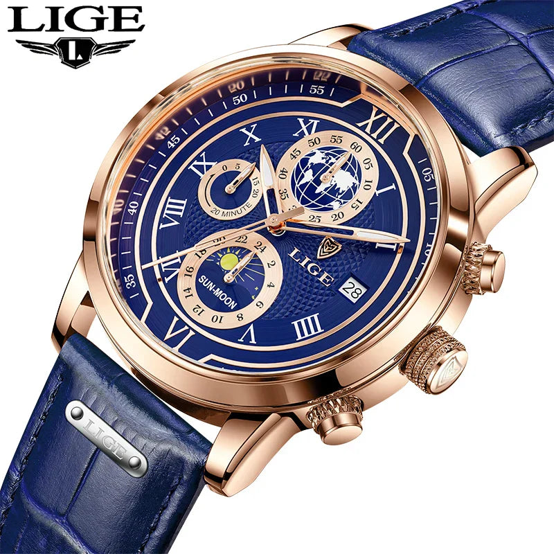 Montre Homme Étanche Chronographe Tendance à Quartz