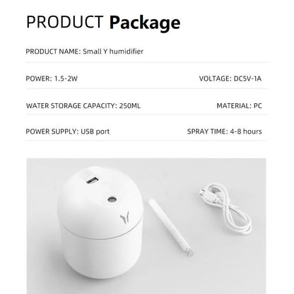 Humidificateur d'air USB Mini diffuseur d'huiles essentielles aromatiques pour la maison avec lampe LED couleur
