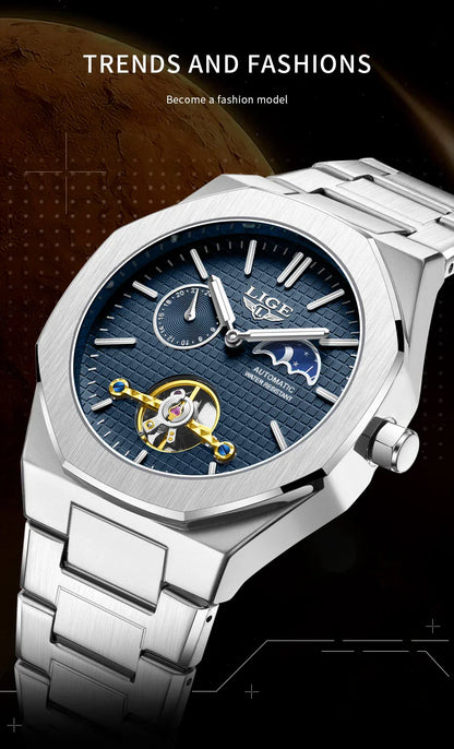 Montres Mécaniques Hommes Mode Luxe Automatique Montre Homme Étanche Lumineuse