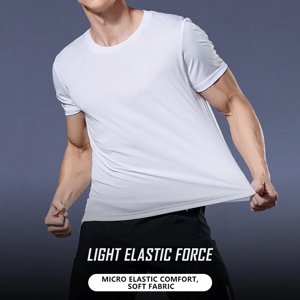 T-shirt de sport d'entraînement pour homme à manches courtes à séchage rapide