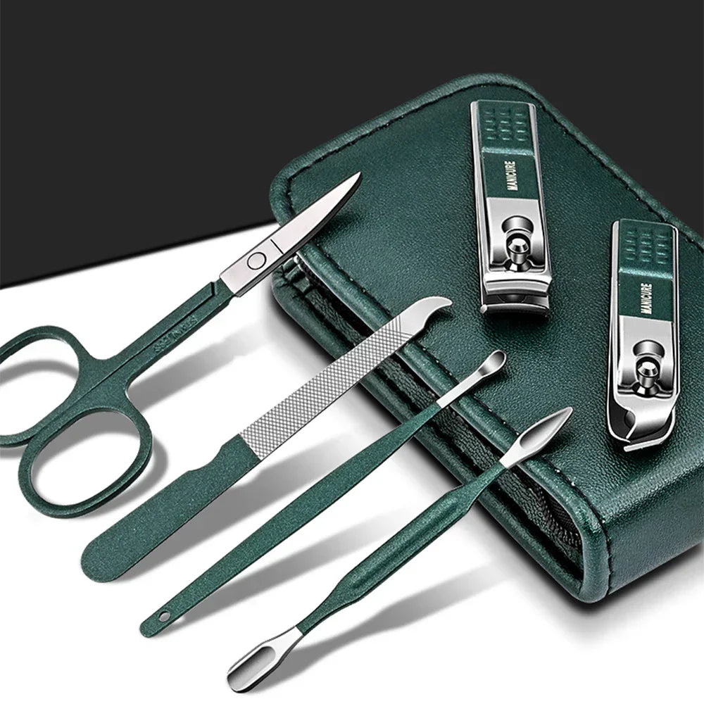 Ouriner 6-18 Pièces Kits de manucure et pédicure portables Brillants