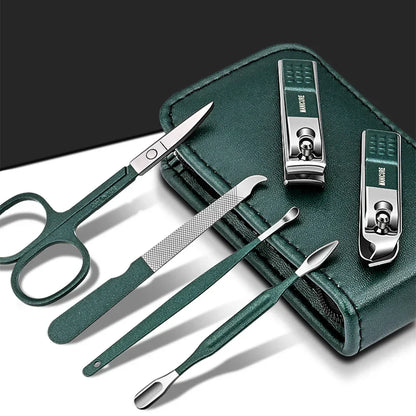 Ouriner 6-18 Pièces Kits de manucure et pédicure portables Brillants