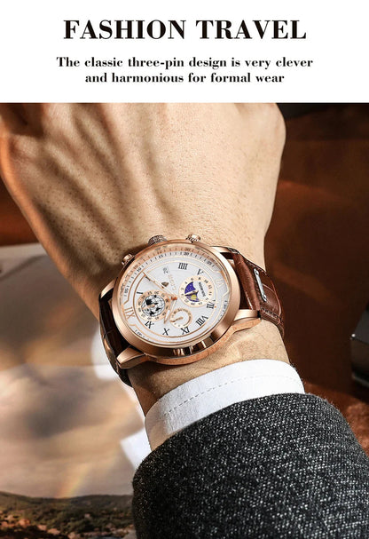 Montre Homme Étanche Chronographe Tendance à Quartz