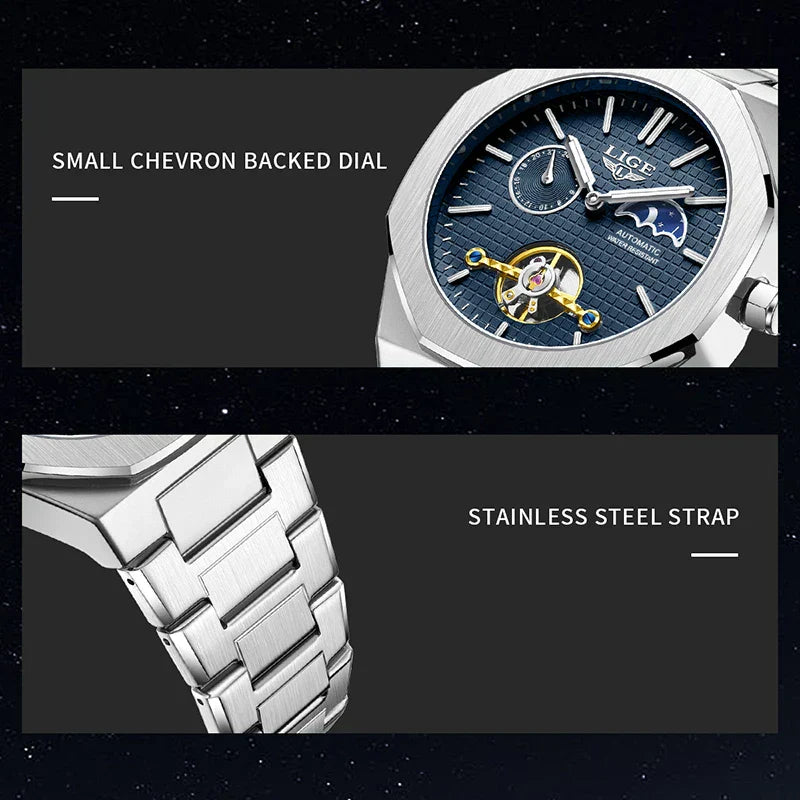 Montres Mécaniques Hommes Mode Luxe Automatique Montre Homme Étanche Lumineuse