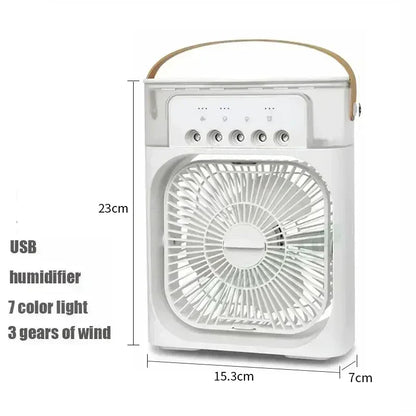 Nouveau Ventilateur Climatiseur 3 en 1, Mini Refroidisseur d'Air Domestique LED