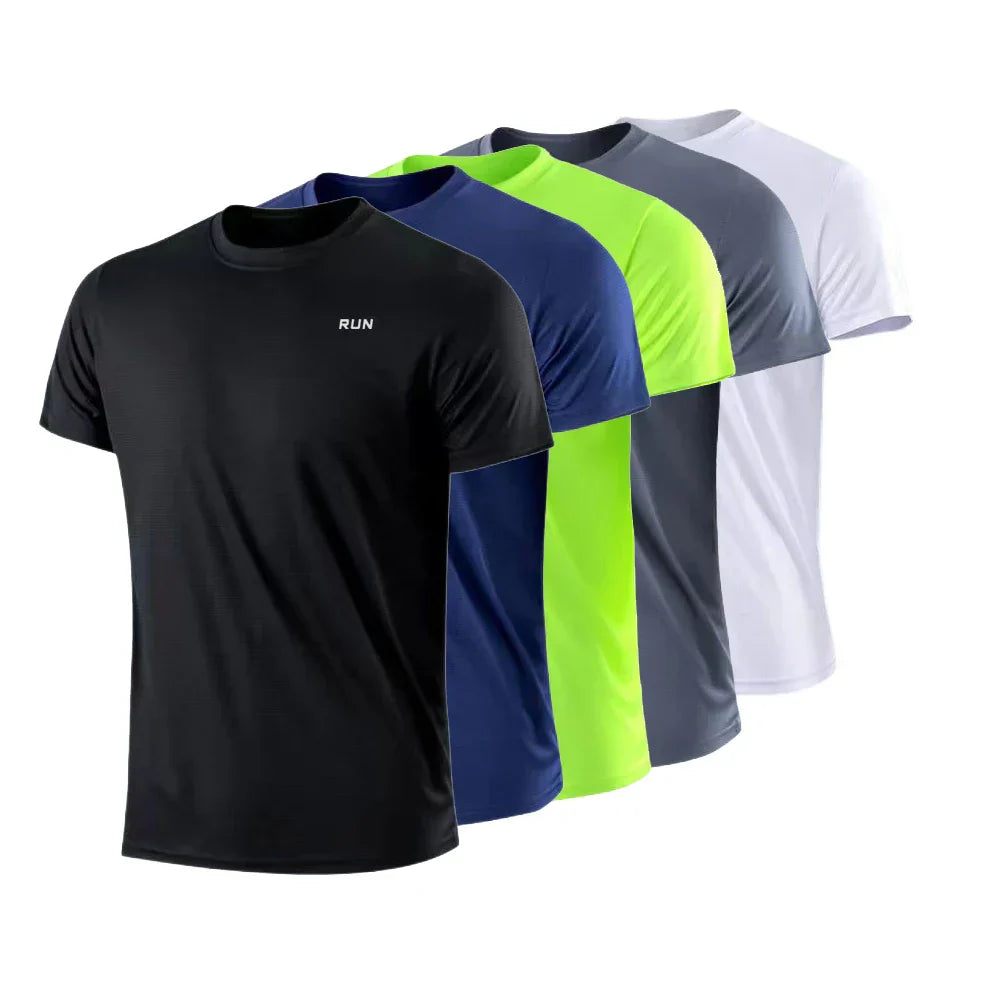 T-shirt de sport d'entraînement pour homme à manches courtes à séchage rapide