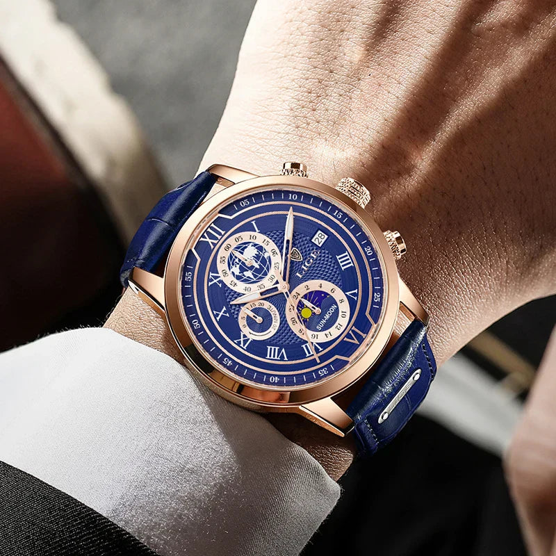 Montre Homme Étanche Chronographe Tendance à Quartz