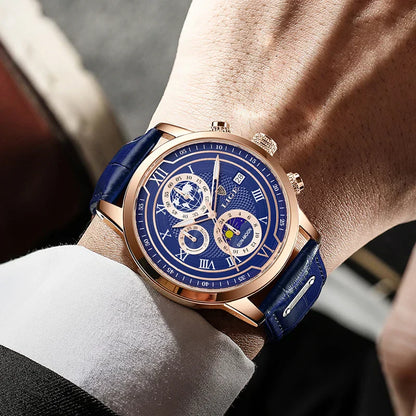 Montre Homme Étanche Chronographe Tendance à Quartz