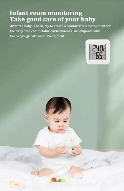 Mini-thermomètre et hygromètre d'intérieur portatif à affichage numérique électronique