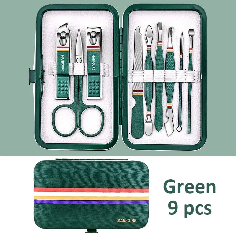 Ouriner 6-18 Pièces Kits de manucure et pédicure portables Brillants