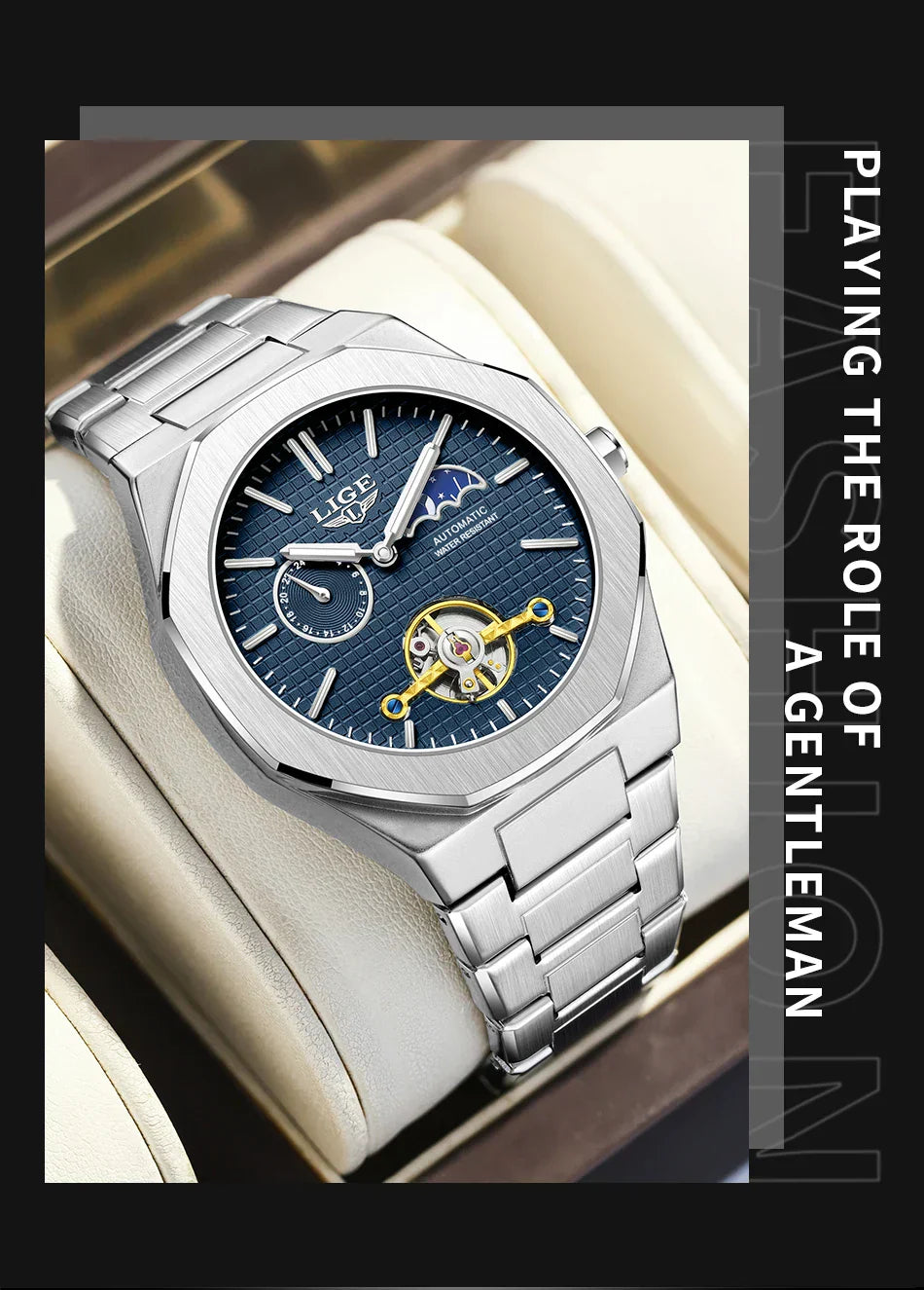 Montres Mécaniques Hommes Mode Luxe Automatique Montre Homme Étanche Lumineuse