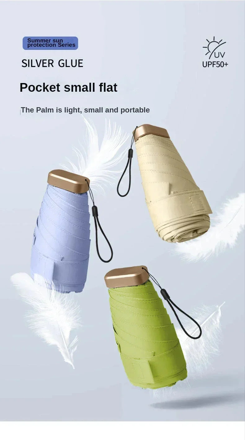 Mini parapluie de poche anti-pluie et anti-soleil