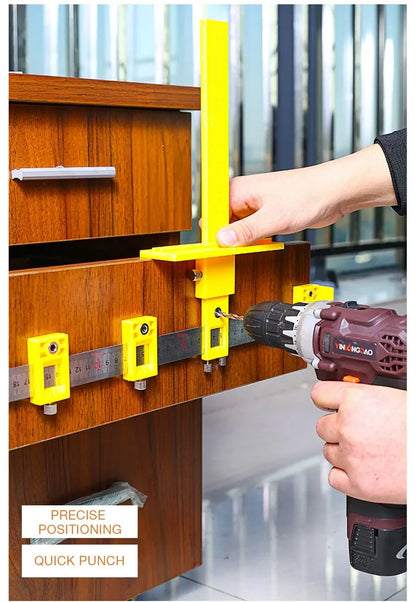 Outils de menuiserie Foret Poinçon Gabarit de perçage Guide de centrage