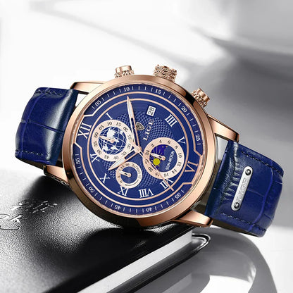 Montre Homme Étanche Chronographe Tendance à Quartz