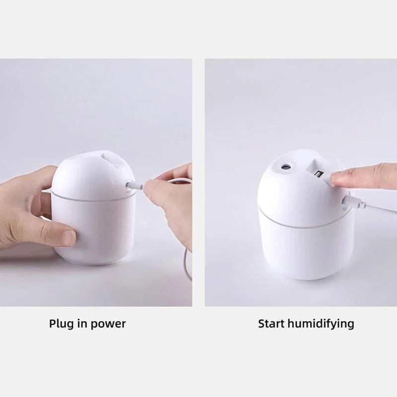 Humidificateur d'air USB Mini diffuseur d'huiles essentielles aromatiques pour la maison avec lampe LED couleur