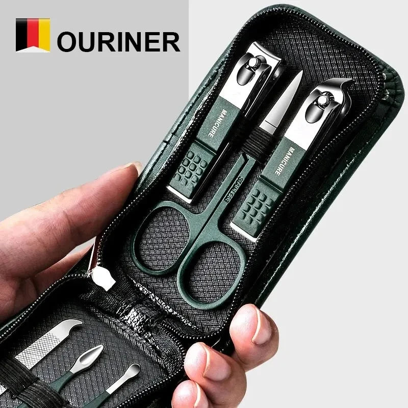 Ouriner 6-18 Pièces Kits de manucure et pédicure portables Brillants