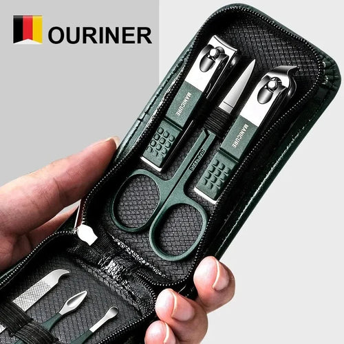 Ouriner 6-18 Pièces Kits de manucure et pédicure portables Brillants