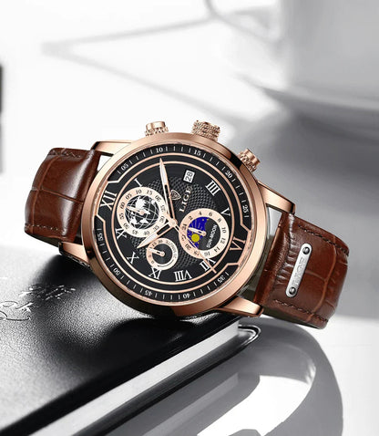 Montre Homme Étanche Chronographe Tendance à Quartz