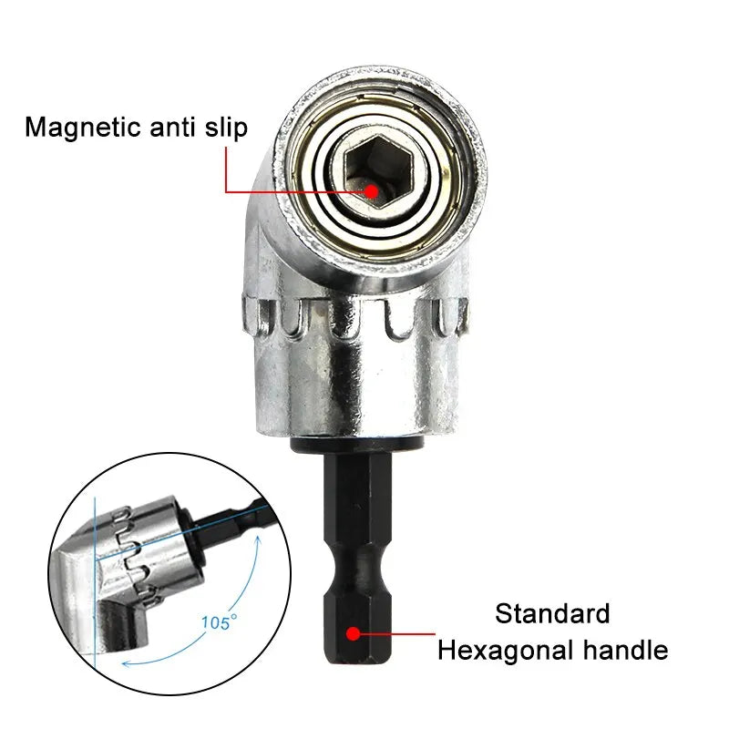 Raccord d'angle pour perceuse électrique à douille d'extension pour tournevis