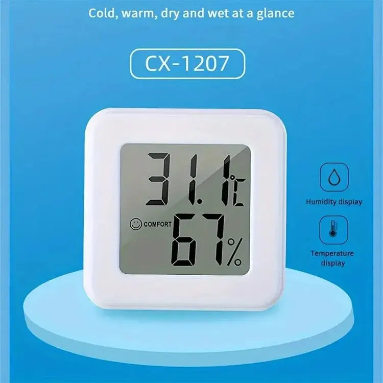 Mini-thermomètre et hygromètre d'intérieur portatif à affichage numérique électronique