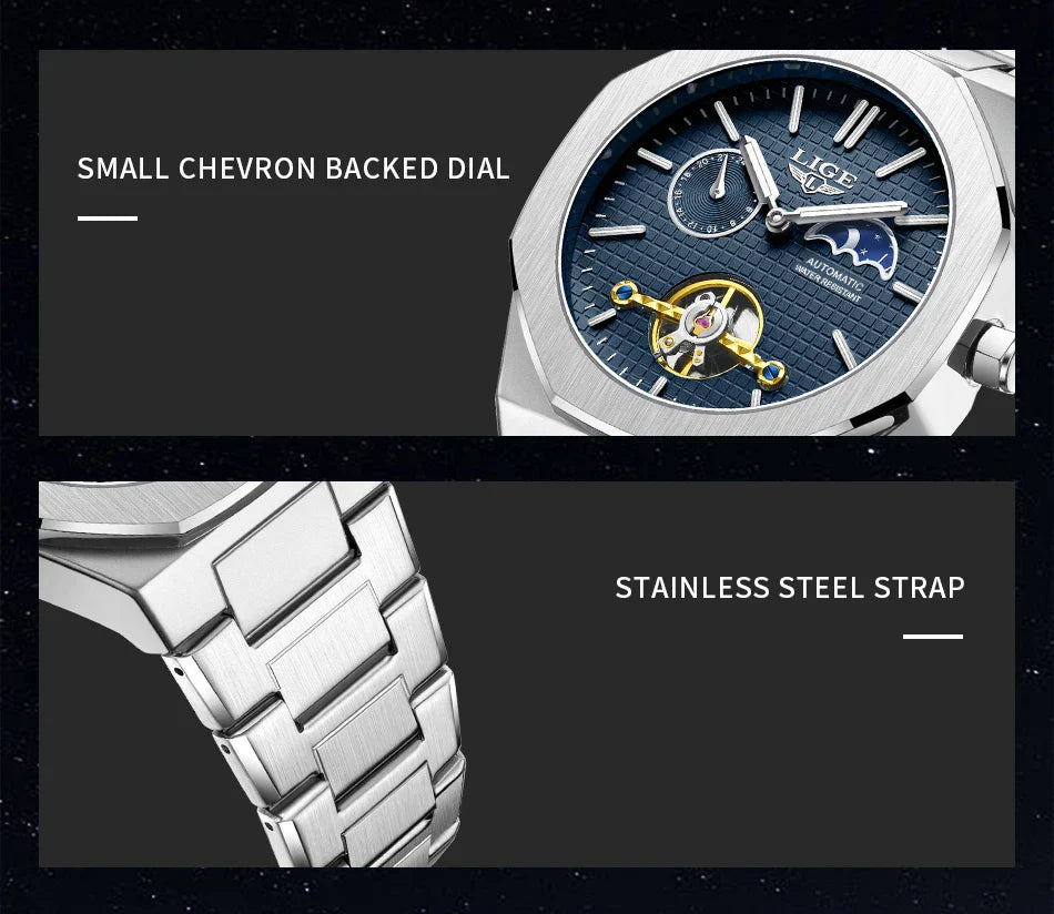 Montres Mécaniques Hommes Mode Luxe Automatique Montre Homme Étanche Lumineuse