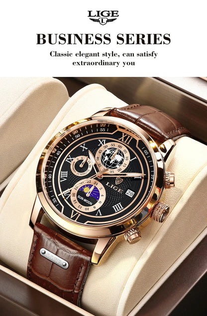 Montre Homme Étanche Chronographe Tendance à Quartz